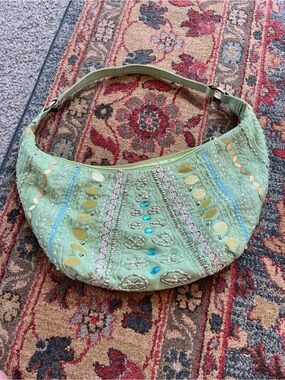 Y2K Sequin Mint Green Shoulder Bag